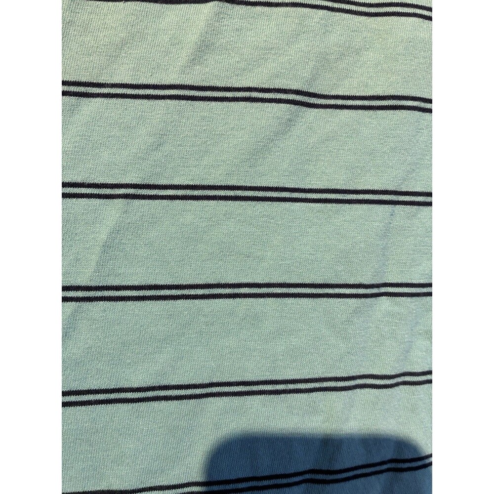 Bixby Nomad Men’s Polo Shirt XL Teal Blue Striped Short Sleeve Casual - Picture 5 of 9